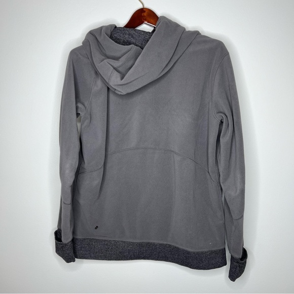 Lululemon On the Move Relaxed Fit Fleece Pullover Gray Hoodie Size 8 - Picture 5 of 11